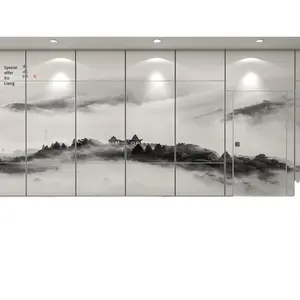 Paravent pliable mobile <span class=keywords><strong>en</strong></span> alliage d'aluminium électrique pour bureau et salle d'exposition, entièrement automatique - Product Image 1