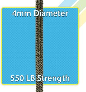 Cordon de parachute tactique réfléchissant 550 lb 4 mm à <span class=keywords><strong>7</strong></span> brins, rose (50 pieds), pour la randonnée, le camping, la pêche, utilisation universelle toutes saisons - Product Image 4