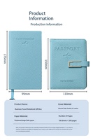 Ensemble Cadeau de Voyage Fête des Pères et Remise de Diplôme en Gros – Porte-Passeport Antivol en Cuir PU de Luxe Durable, Carnet et Étiquette de Bagage