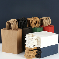 Großhandel 16 \ "* 6 \" * 12 \ "Benutzer definierte Logo Kraft Pappe Papier Einkaufstaschen mit rundem Seil griff Bunte Geschenkt üten für die Förderung