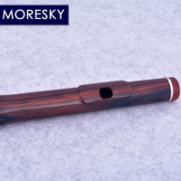 MORESKY Redwood Flute 17 Open Hole Silver Plated Copper-Nickel Cocobolo Professional MFL-203(C) Tone C OEM E Mechanism