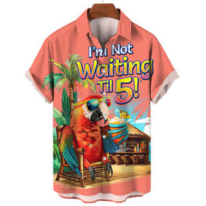 Nuova Camicia Hawaiana da Uomo 2024, Traspirante con Stampa Floreale e <span class=keywords><strong>Erba</strong></span> in 3D, Vestibilità Comoda - Product Image 3