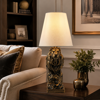 Lampes de sol LED en résine, design nordique moderne, animaux, lampes de table lion, lampe de chevet chambre à coucher, lampe sur pied lion doré pour salon