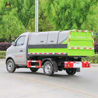 HEAVSTY Diesel Baru Manual 2700mm Wheelbase 122HP 3.5CBM Tertutup Rapat Pengumpul Sampah Sanitasi Changan WLW5030ZLJC 2 As Roda