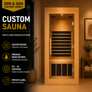 HG Single Person Indoor Dry Sauna, Infrared Heating, LED Ambient Lighting, Oxygen <b>Bar</b>, Portable Assembly - Product Image 1