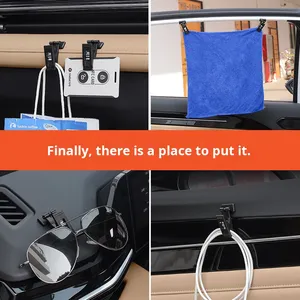 Multifunctional <b>Car</b> Magnetic Card Holder & Sunshade Curtain with ABS Material Interior Kits Adhesive Receipt Organizer <b>Clips</b> - Product Image 4