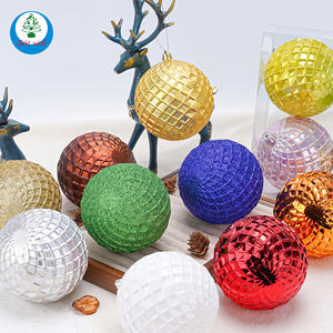 2025 nouvelle couleur incassable arbre accrocher boules décor en gros décorations en plastique ornements boule de noël - Product Image 6