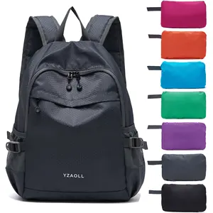 Toptan 20L Unisex moda Packable yürüyüş sırt çantası küçük hafif gün paketi renkli su geçirmez Polyester erkekler kadınlar