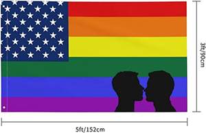 Wholesale 2025 Custom 3x5ft LGBTQ <b>Flag</b> 100% Durable Polyester Outdoor Group <b>Flag</b> with Fiberglass Flagpole Pennant Style - Product Image 3