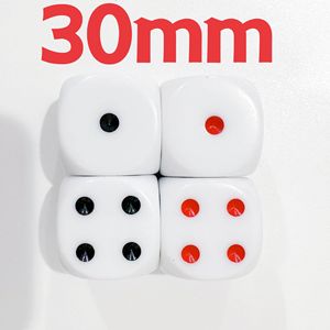 Xúc xắc acrylic 30mm thêm lớn màu trắng xúc xắc trò chơi đạo cụ D6 Xúc xắc bán buôn - Product Image 3