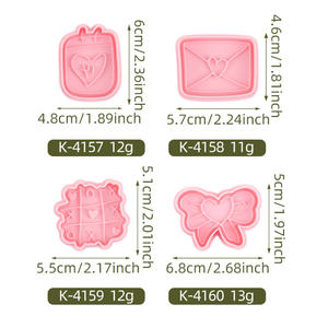 <span class=keywords><strong>Emporte</strong></span>-pièces <span class=keywords><strong>en</strong></span> plastique pour la Saint-Valentin, série <span class=keywords><strong>Lettre</strong></span> d'amour, moule à craquelins 3D dessin animé, pour biscuits imprimés <span class=keywords><strong>en</strong></span> argile DIY - Product Image 5