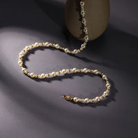 Collier à plusieurs rangs en alliage de style français TANGPEI avec fausses perles, bijoux de mode