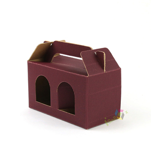 Tùy chỉnh <span class=keywords><strong>EcoFriendly</strong></span> và mạnh mẽ Hộp bao bì sóng Kraft hộp giấy với xử lý cho chai rượu vang - Product Image 1