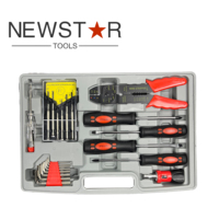 Newstar Professional – Coffret d'outils domestiques multifonctionnels en acier au carbone, 99 pièces, couleurs personnalisables, avec source d'alimentation manuelle, dans un étui rigide
