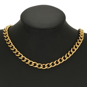 โซ่สเตนเลสสตีลชุบทอง 18K ขนาด 7*1.8 มม. แบบ Curb Chain สำหรับทำเครื่องประดับ DIY |   ขายเป็นเมตร - Product Image 3