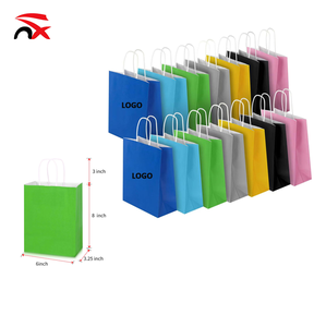 Bolsa <span class=keywords><strong>de</strong></span> Papel Kraft Negra al por Mayor para <span class=keywords><strong>Bodas</strong></span> y Cumpleaños, Bolsa <span class=keywords><strong>de</strong></span> Regalo <span class=keywords><strong>de</strong></span> Papel Reutilizable Ecológica con Logotipo - Product Image 6