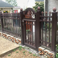 Source fabricant résidence de luxe villa cour clôture aluminium art portail