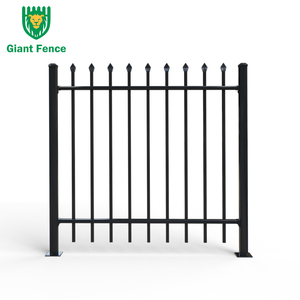 Valla Tubular Decorativa Personalizada Ecológica con Certificación, Tubo de Aluminio Ornamental Negro 6X8, Valla de Seguridad con Punta de Lanza - Product Image 1