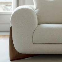 Meubles de salon moderne nordique scandinave blanc boucle Sherpa ensemble de canapés rembourrés