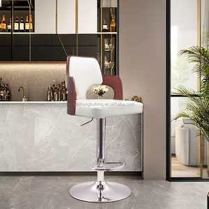 Taburetes de Cuero Vintage para Bar, Sillas de Restaurante para Cocina, Diseño Nórdico, Madera de Nogal, Café, <span class=keywords><strong>Casino</strong></span> Moderno - Product Image 3