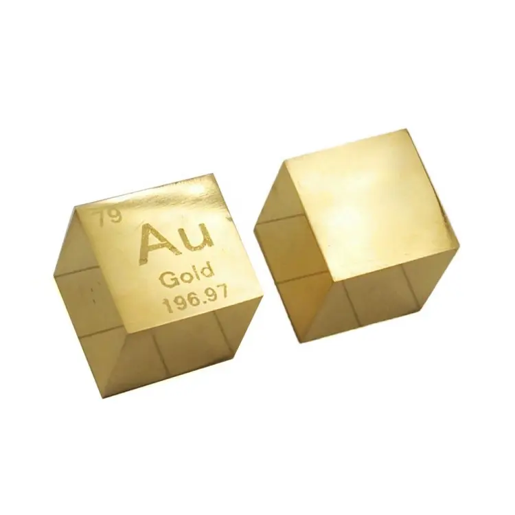 En çok satan yüksek saflıkta % 99.99% 10mm altın küpü 19.8g Aurum küpleri eleman koleksiyonu