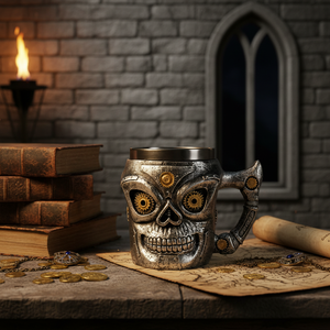 Nuove imitazioni boccale di birra in legno tazza <span class=keywords><strong>da</strong></span> caffè vichinga Vintage fodera in metallo in acciaio inossidabile tazza <span class=keywords><strong>da</strong></span> tè in resina personalizzata 3d di grande capacità - Product Image 6