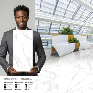 Modern Travertino Beige Polished GVT Porcelain Tiles 600x1200mm Indoor Floor <b>Wall</b> Tiles India Design - Product Image 2
