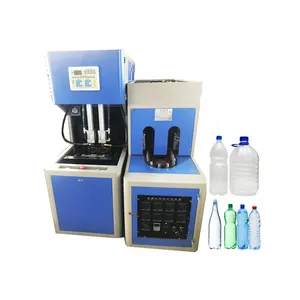 Semi Auto 2 Holte Hete Vulling Pet Plastic Waterfles Blazen Machine Stretch Blaasvormen Machine Voor 330Ml Flessen