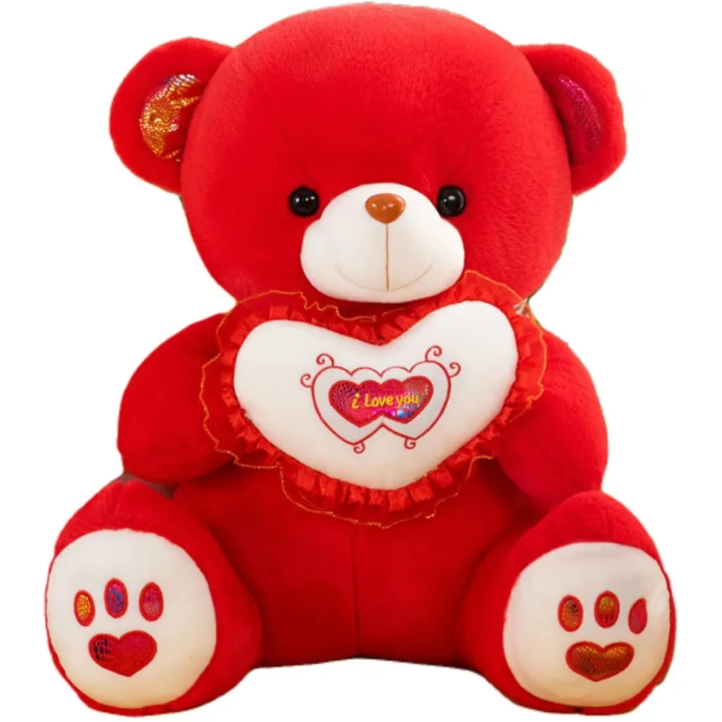 Yanxiannv Tiktok Hot Sales 2023 Stuffed Animal Toys Toys Kids Valentines Bear Holding A Love Bear Teddy Bear Plush Toy