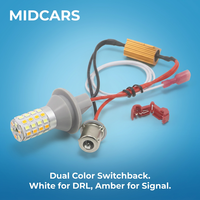 Ampoule LED sans erreur Canbus, compatible clignotant et feux de jour (DRL) avec fonction de changement de couleur, sans résistance de charge, 12V, haute luminosité, étanche pour voiture et SUV