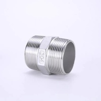 Raccord de tuyau en acier inoxydable Npt Bspt mamelon Hexagonal SS304 mamelon Hexagonal