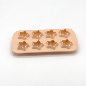 Bandejas/moldes de cubitos de hielo de silicona personalizados, estrella de cinco puntas, moldes de Chocolate para hornear en el hogar DIY, seguros, no tóxicos - Product Image 4