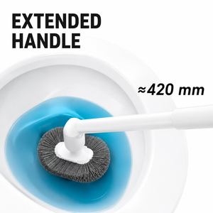 <span class=keywords><strong>Brosse</strong></span> de <span class=keywords><strong>toilette</strong></span> en <span class=keywords><strong>silicone</strong></span> courbée à manche long, support mural à séchage rapide, pour usage domestique et commercial – Vente en gros - Product Image 5