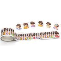 Ruban adhésif washi découpé à la forme, ruban adhésif washi en papier inscriptible pour Pâques, ruban adhésif washi amovible avec boîte cadeau - Décoration esthétique, parfait pour les bulles