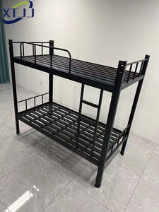Venta al por Mayor de Literas Metálicas Resistentes, Fáciles de Montar, Estructura de Hierro Negro para Campamentos y Universidades - Product Image 5
