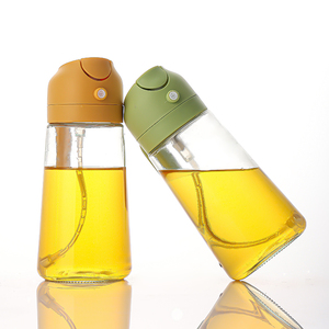 Caja de embalaje personalizada 2 en 1 Dispensador de aceite de oliva Botella de vidrio en aerosol de aceite 17 oz Herramienta de cocina Tapa con mango Botella de aceite de vidrio - Product Image 4