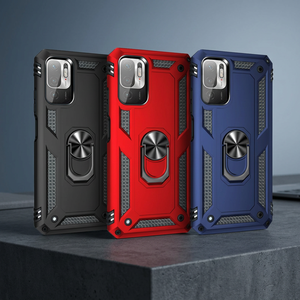 เคสโทรศัพท์มือถือแบบกันกระแทก วัสดุ TPU PC พร้อมห่วงแม่เหล็กตกแต่งลายในตัว สีดำ แดง น้ำเงิน - Product Image 3