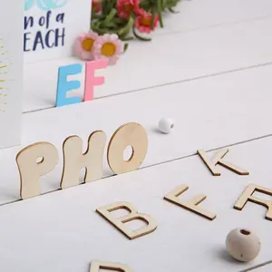 Log color English alphabet plate box  children's early education educational toys  innovative DIY baby cognitive learning toys