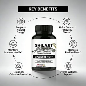 Suplemento Natural Orgánico de Shilajit del Himalaya, Marca State-owned Capital, Shilajit Gold Ashwagandha, Cápsulas de Shilajit Puro - Product Image 4