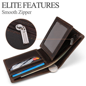 Men's Tri Fold Genuine Leather <b>Wallet</b> With <b>Rfid</b> <b>Blocking</b> Multiple Card Slots For Everyday Use - Product Image 3