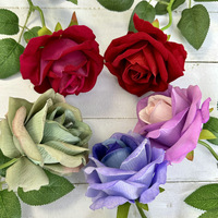 Petites roses artificielles en velours à branche unique, nouveau style, pour bouquets de mariée, décorations de mariage à domicile, fleurs artificielles prêtes à être expédiées