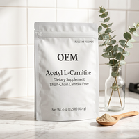 Poudre d'acétyl-L-carnitine OEM 4oz, éster de carnitine à chaîne courte, complément alimentaire pour adultes, énergie naturelle, nutrition fitness, ingrédient brut