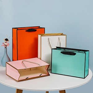 Lifestyle Cardboard Paper <strong>Gift</strong> <strong>Bags</strong> for Small Business with Handle Reusable Shopping Paper <strong>Bags</strong> Logo Printed - Product Image 2