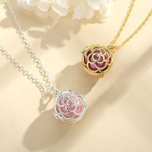 Kalung pemanggil malaikat liontin <span class=keywords><strong>Bola</strong></span> harmoni Meksiko emas untuk wanita hamil - Product Image 4