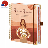 Carnet à spirales personnalisé avec impression, couverture rigide, intercalaires, bande élastique et protège-coins