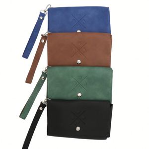 Vintage Pu Leather <b>Playing</b> <b>Card</b> With Button Closure <b>Cards</b> Deck Case Bridge Poker Gaming Accessory - Product Image 2