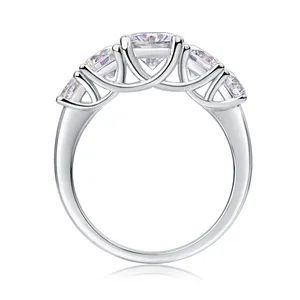 La migliore vendita di classici Design Moissanite anello gioielli in argento da donna festa regalo in pietra Sterling tecnologia per matrimonio festa