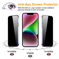 Pelindung Layar Anti-Spy untuk iPhone 17 Pro Max, Pelindung Layar Kaca Tempered Privasi untuk iPhone 15 16 14 18 Pro Max Lipat