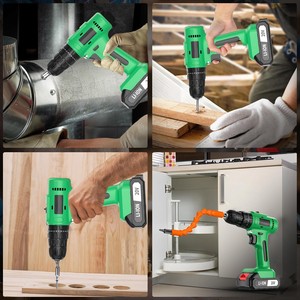 Perceuse-visseuse à percussion sans fil 20V personnalisable OEM avec livraison directe depuis l'entrepôt local aux États-Unis – Perceuses électriques CD-20E-2 Cor - Product Image 3