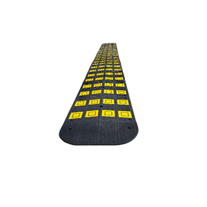 70 मिमी रबर रोड स्पीड बम्प ह्यूपर प्रति आधा मीटर पीला भारी शुल्क गैरेज रिसाइकिल गति बम्प 12 इंच चौड़ाई 15-25mph आउटडोर - Product Image 3